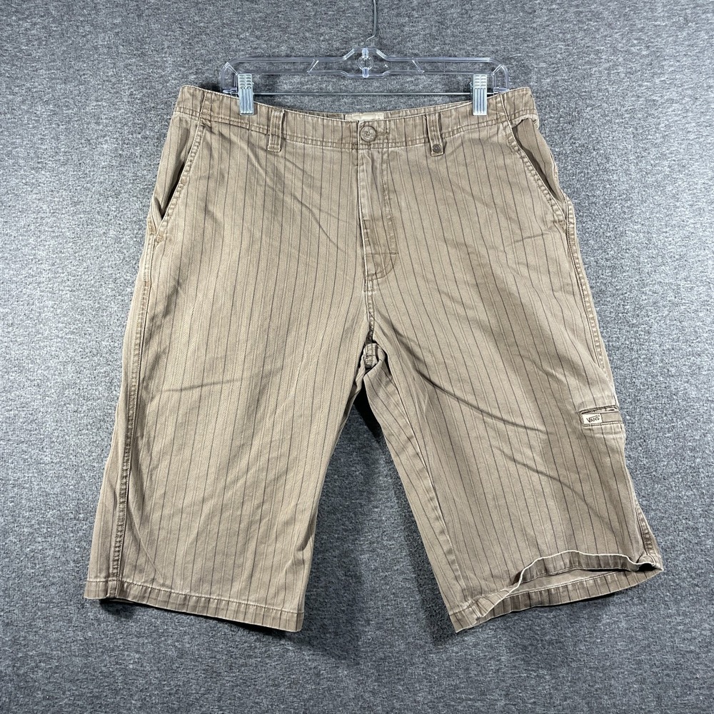 VINTAGE Vans Shorts Mens 32 Brown Surf Skate Surfwear Baggy Long Grunge Y2K